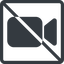 Line, up, normal, square, youtube, video, prohibited, camera, film, movie, videocamera, videocamera-solid icon