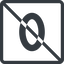 Line, normal, square, prohibited, number, font, digit, zero, nul icon