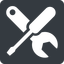 Down, normal, solid, square, horizontal, mirror, building, spanner, wrench, tool, screwdrive, construction, fix, tools, tools-solid icon