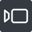 Down, normal, solid, square, youtube, video, camera, film, movie, videocamera icon