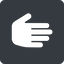 Left, normal, solid, square, horizontal, mirror, hand, stop, fingers, hand-solid icon