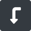 Left, normal, solid, square, sign, confirm, horizontal, mirror, arrow, key, submit, send, return, enter, return-sign-solid, return-sign icon