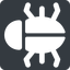 Left, normal, solid, square, animal, bug, debug, debugging, insect, bug-solid icon