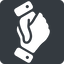 Left, normal, solid, square, business, hand, handshake, shake, agreement, deal, hands, shaking, agree, handshake-solid icon