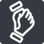 Left, normal, solid, square, business, hand, handshake, shake, agreement, deal, hands, shaking, agree icon
