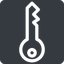 Left, normal, solid, square, unlocked, unlock, locked, lock, key, access, security icon