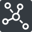 Left, normal, solid, square, network, chart, association, affiliate, associate icon