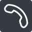 Left, normal, solid, square, phone, call, dial, number, telephone icon