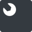 Left, normal, solid, square, spanner, wrench, tool, mechanics, mechanical, repair, spanner-alt-solid icon