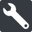 Left, normal, solid, square, spanner, wrench, tool, mechanics, mechanical, repair, spanner-solid icon
