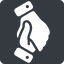 Right, normal, solid, square, horizontal, mirror, business, hand, handshake, shake, agreement, deal, hands, shaking, agree, handshake-solid icon