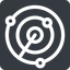 Right, normal, solid, square, horizontal, mirror, gps, place, radar, localisation, radar-alt, sonar icon