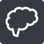 Normal, solid, square, horizontal, mirror, side, human, idea, brain, intelligence, brain-side, synapse, neuron, memory icon