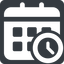 Normal, solid, square, horizontal, mirror, date, schedule, event, timetable, calendar, clock, time, meeting, hour, minute, hours, minutes, deadline, calendar-clock, calendar-clock-solid icon