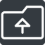 Up, normal, solid, square, horizontal, mirror, folder, directory, folders, directories, folder-up icon
