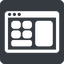 Normal, solid, square, horizontal, mirror, window, application, interface, app, gui, gui-solid icon