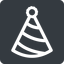 Normal, solid, square, new, horizontal, mirror, party, birthday, hat, new-year, year, party-hat icon