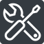 Up, normal, solid, square, horizontal, mirror, building, spanner, wrench, tool, screwdrive, construction, fix, tools icon