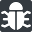 Up, normal, solid, square, animal, bug, debug, debugging, insect, bug-solid icon