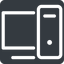 Normal, solid, square, apple, computer, desktop, mac, pc, computer-desktop icon