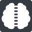 Up, normal, solid, square, human, idea, brain, intelligence, corpus, callosum, corpus-callosum, corpus-callosum-solid, synapse, neuron, memory icon