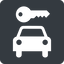 Normal, solid, square, car, vehicle, key, dot, pictogram, dot-50, rental, car-rental, dot-car, rent, dot-car-rental icon