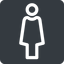 Normal, solid, square, woman, human, female icon