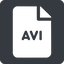 Normal, solid, square, video, file, film, movie, motion, mpeg-4, mpeg4, codec, avi, cinema, divx, xvid, file-avi-solid, file-avi icon