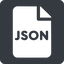 Normal, solid, square, javascript, js, format, file, value, key, data, object, json, array, property, parse, api, file-json-solid icon