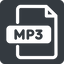 Normal, solid, square, file, music, sound, song, record, mp3, audio, mpeg, player, file-mp3 icon