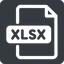 Normal, solid, square, file, table, data, row, spreadsheet, microsoft, column, excel, xlsx, file-xlsx icon