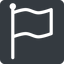 Normal, solid, square, flag, signal, moderate, report icon