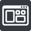 Normal, solid, square, window, application, interface, app, gui, gui-alt icon
