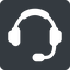 Normal, square, phone, , call, headset-solid, headset, headphone, microphone, support icon