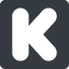 Normal, solid, square, logo, brand, social, network, letter, k, crowdfunding, kickstarter icon