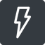 Normal, solid, square, lightning, bolt, electricity, thunder icon
