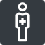 Normal, solid, square, nurse, medical, healthcare, health, male, medic, doctor, hospital, male-nurse icon