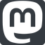 Normal, solid, square, logo, brand, social, network, mastodon icon