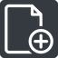 Normal, solid, square, add, new, file, create, new-file icon