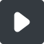 Up, normal, solid, square, arrow, video, play, mp3, player, pause, play-solid icon