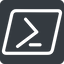 Normal, solid, square, microsoft, powershell, shell, bash, dos, windows icon