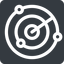 Up, normal, solid, square, gps, place, radar, localisation, radar-alt, sonar icon