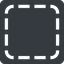 Normal, solid, square, select, selection, dashed icon