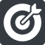 Up, normal, solid, square, success, arrow, target, dart, target-arrow-solid icon