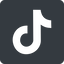 Normal, solid, square, brand, social, network, tiktok, tik, tok, tik-tok, tiktok-solid icon