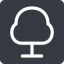 Normal, solid, square, tree, forest icon