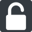 Normal, solid, square, unlocked, secure, safe, padlock, unlock-solid, unlock icon