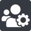 Normal, solid, square, users, group, setting, cog, team, parameters, users-cog, community icon
