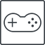 Thin, line, down, square, horizontal, mirror, game, gaming, games, gamepad, pad, joystick, gamepad-thin icon