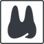 Thin, line, down, solid, square, horizontal, mirror, cog, medical, health, care, medic, clinical, tooth, molar, dental, dentist, stomatology, teeth, tooth-solid icon